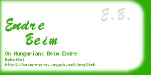 endre beim business card